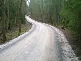 Strážné-lom, rekonstrukce lesní cesty; Investor: Správa Krkonošského národního parku
